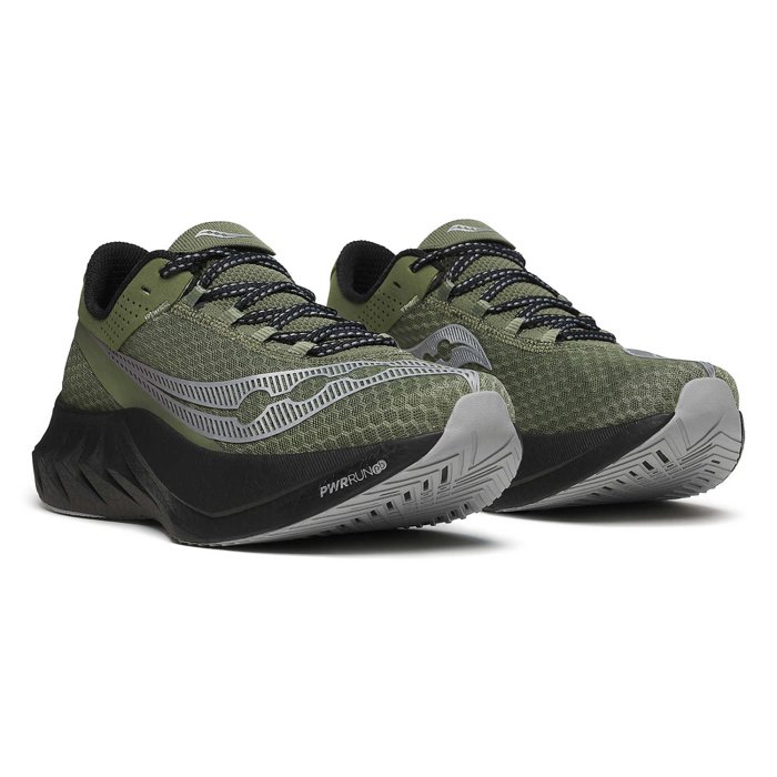 Saucony Endorphin Pro 4 - Mens Road Racing Shoes - Olivine/Black