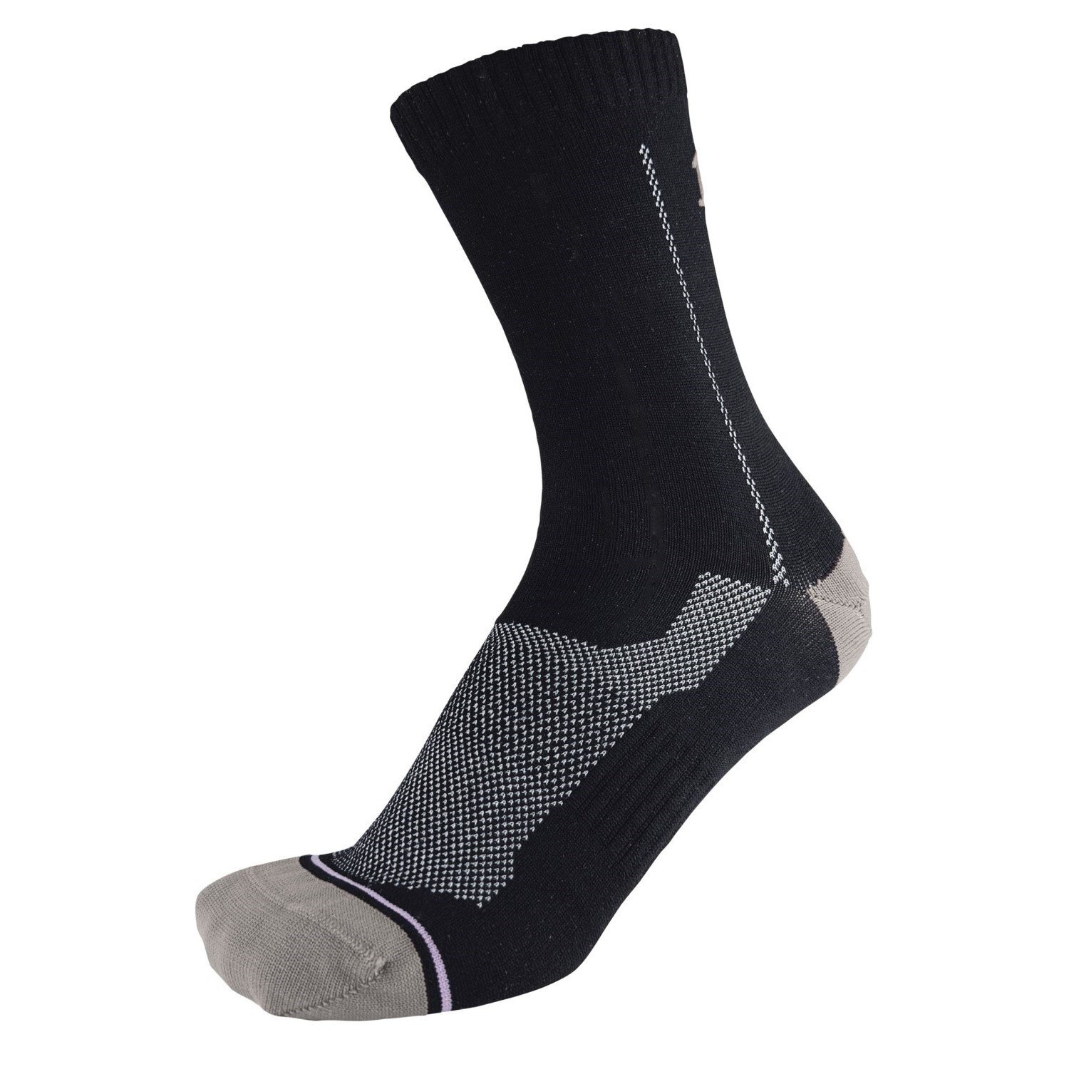 1000 Mile All Terrain 25 Repreve Mens Trail Running/Hiking Socks - Anti Blister - Black/Grey