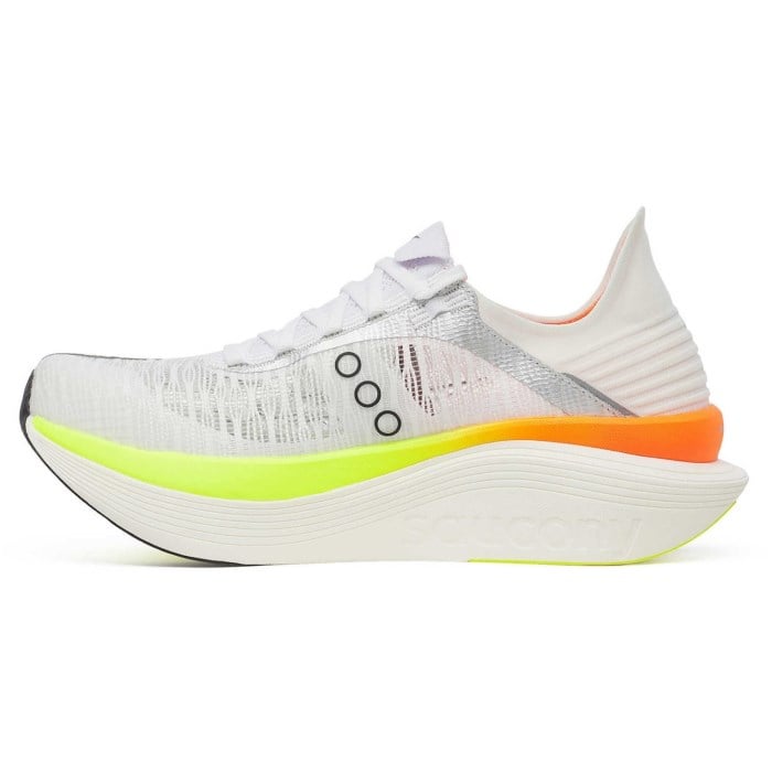 Saucony Endorphin Elite 2 - Unisex Racing Shoes - White/Vo2/Yellow/Orange