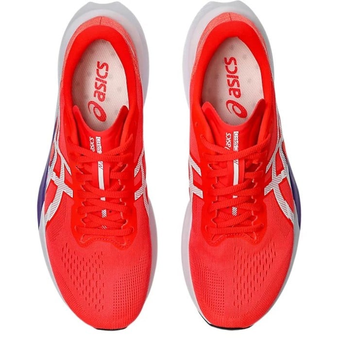Asics Magic Speed 4 - Mens Road Racing Shoes - Flash Red/White