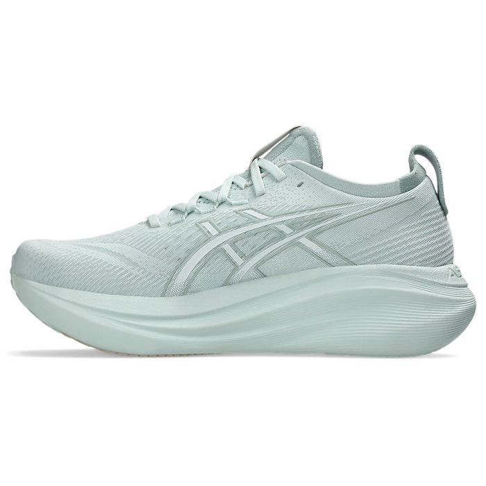 Asics Gel Nimbus 27 - Mens Running Shoes - Pure Aqua/White