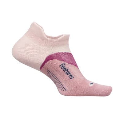 Feetures Elite Light Cushion No Show Tab Running Socks - Pink Salt