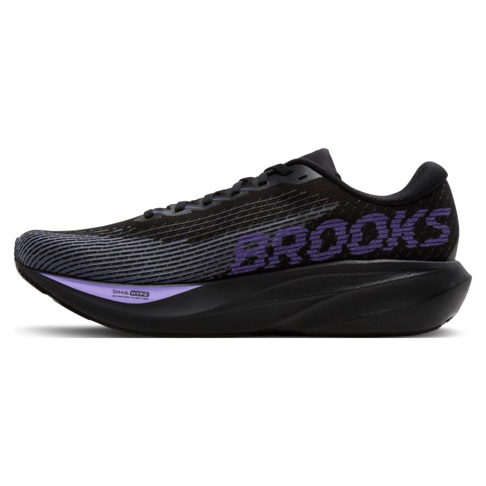 Brooks Ghost Amp - Mens Running Shoes - Black/Grey/Purple - image 3