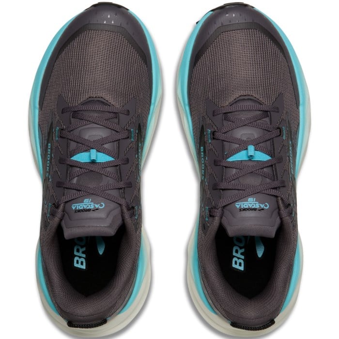 Brooks Cascadia 19 - Womens Trail Running Shoes - Rabbit/Black/Bluefish - image 3