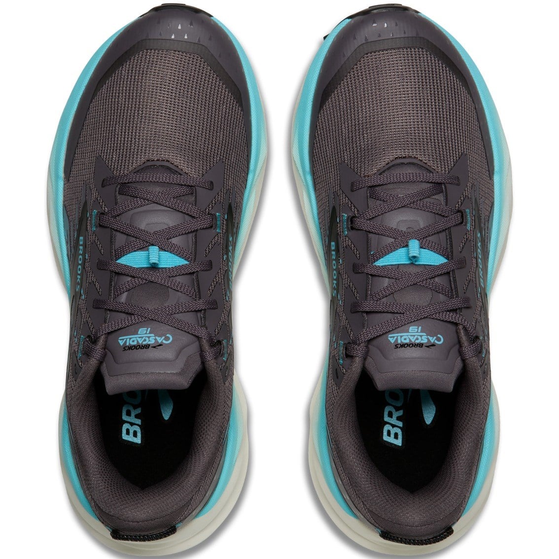 Brooks Cascadia 19 - Womens Trail Running Shoes - Rabbit/Black/Bluefish - image 3