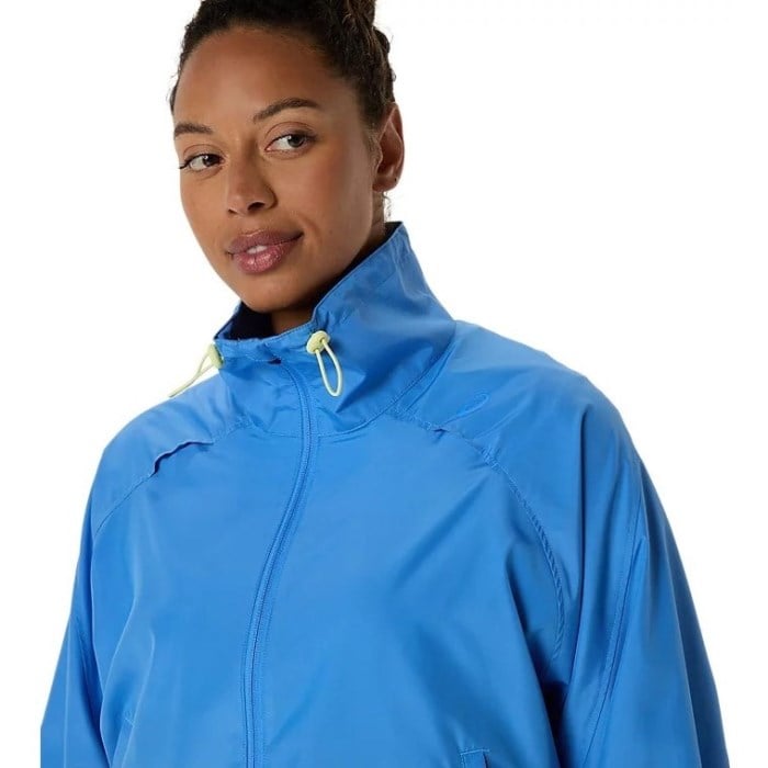 Asics Nagino Actibreeze Womens Running Short Jacket - Blue Coast