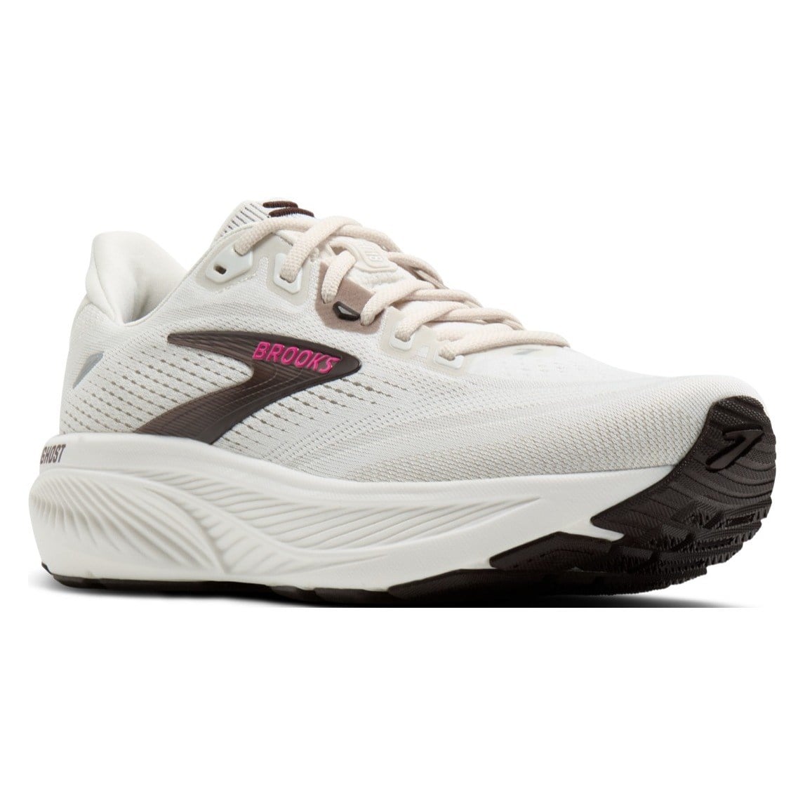 Brooks Ghost 18 - Womens Running Shoes - Coconut/Coffee/Fuchsia - image 6