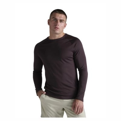 2XU Mens Aero Long Sleeve Top - Bark/Black Reflective