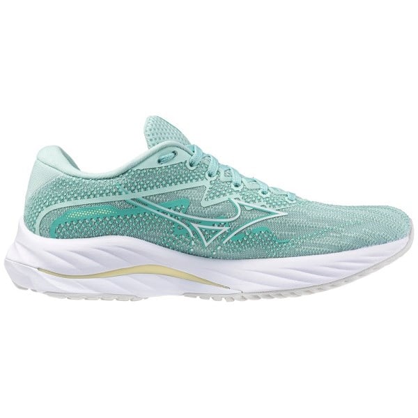 Mizuno Wave Rider 27 - Womens Running Shoes - Eggshell Blue/White/Anise Flower