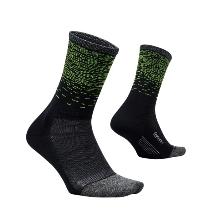 Feetures Elite Light Cushion Mini Crew Running Socks - Light Wave