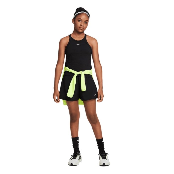 Nike Girls High Neck Tank Top - Black/White