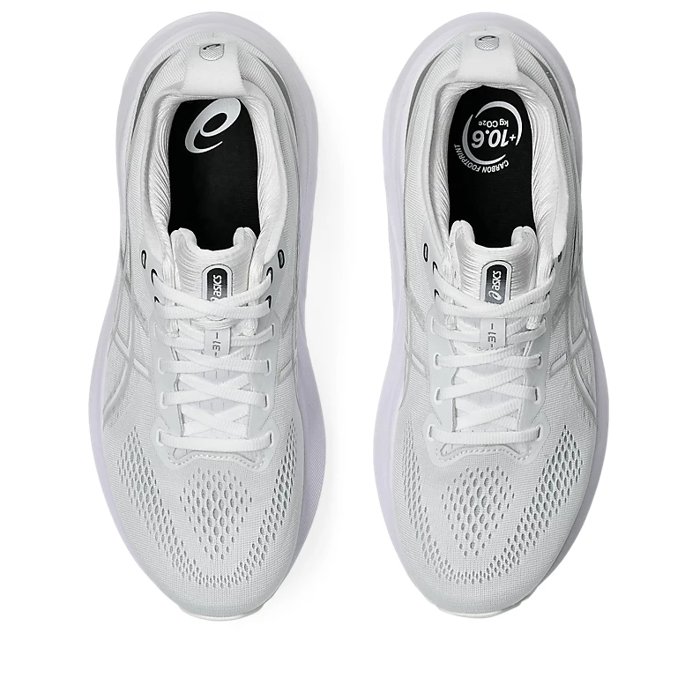 Asics Gel Kayano 31 - Mens Running Shoes - White/Concrete