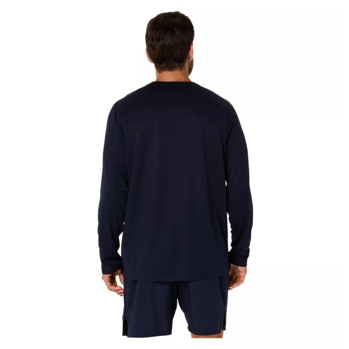 Asics Silver Mens Long Sleeve Top - Midnight