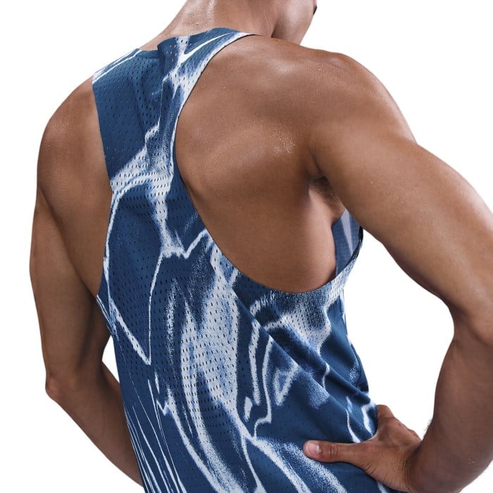 Nike Aeroswift Mens Running Singlet - Coastal Blue/White