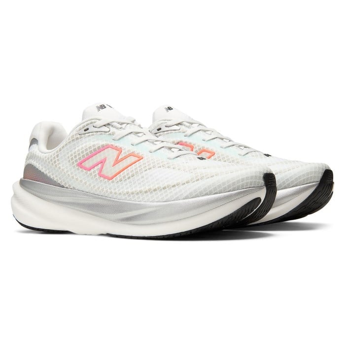 New Balance 1080v15 Breathe - Mens Running Shoes - White/Pink Heat/Tangerine Heat - image 2