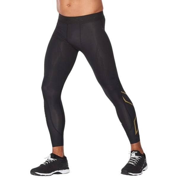 2XU Force Mens Compression Tights - Black/Gold