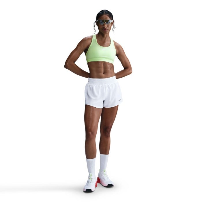 Nike Swoosh Padded Womens Sports Bra - Barely Volt/White