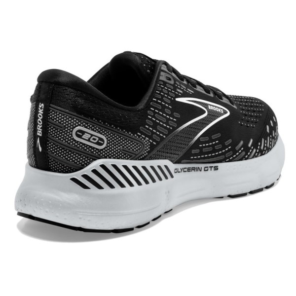 Brooks Glycerin GTS 20 - Mens Running Shoes - Black/White