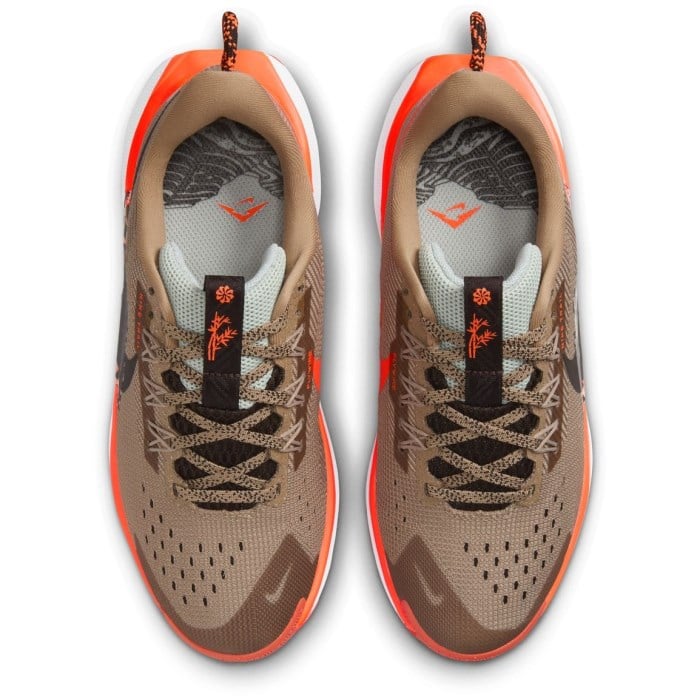 Nike Pegasus Trail 5 GS - Kids Trail Running Shoes - Khaki/Velvet Brown/Hyper Crimson