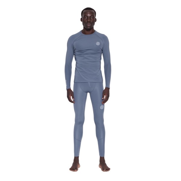 Skins Series-2 Mens Compression Long Tights - Blue Grey