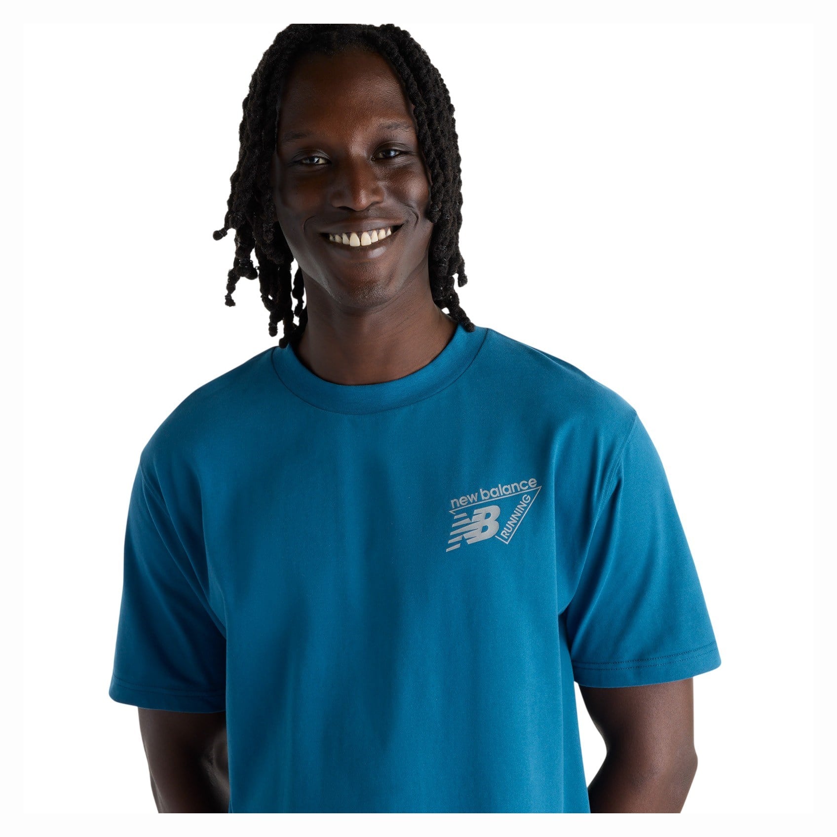 New Balance Nocturnal Run Mens Performance T-Shirt - Storm/Sea - image 4