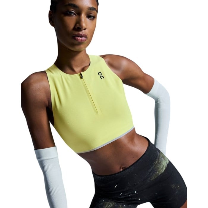 On Running Womens Race Crop Top - Limelight