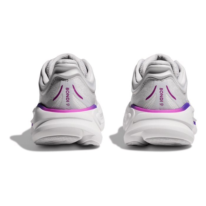 Hoka Bondi 9 - Womens Running Shoes - Cosmic Grey/White