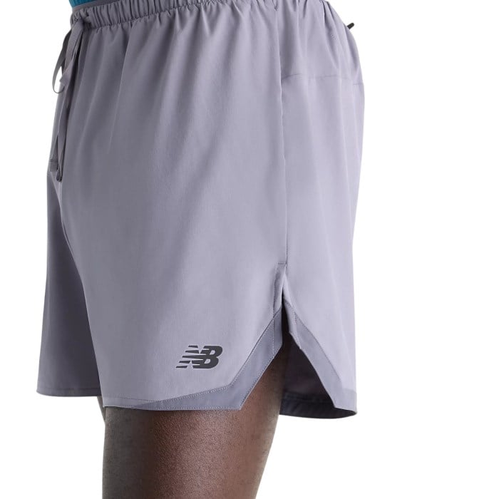 New Balance RC Essential 5 Inch Mens Shorts - Offline Grey/Neptune Grey - image 3