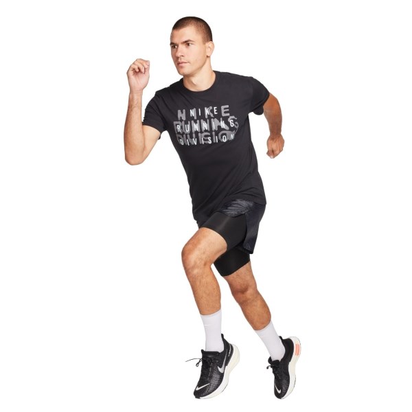Nike Dri-Fit Run Division Mens Running T-Shirt - Black