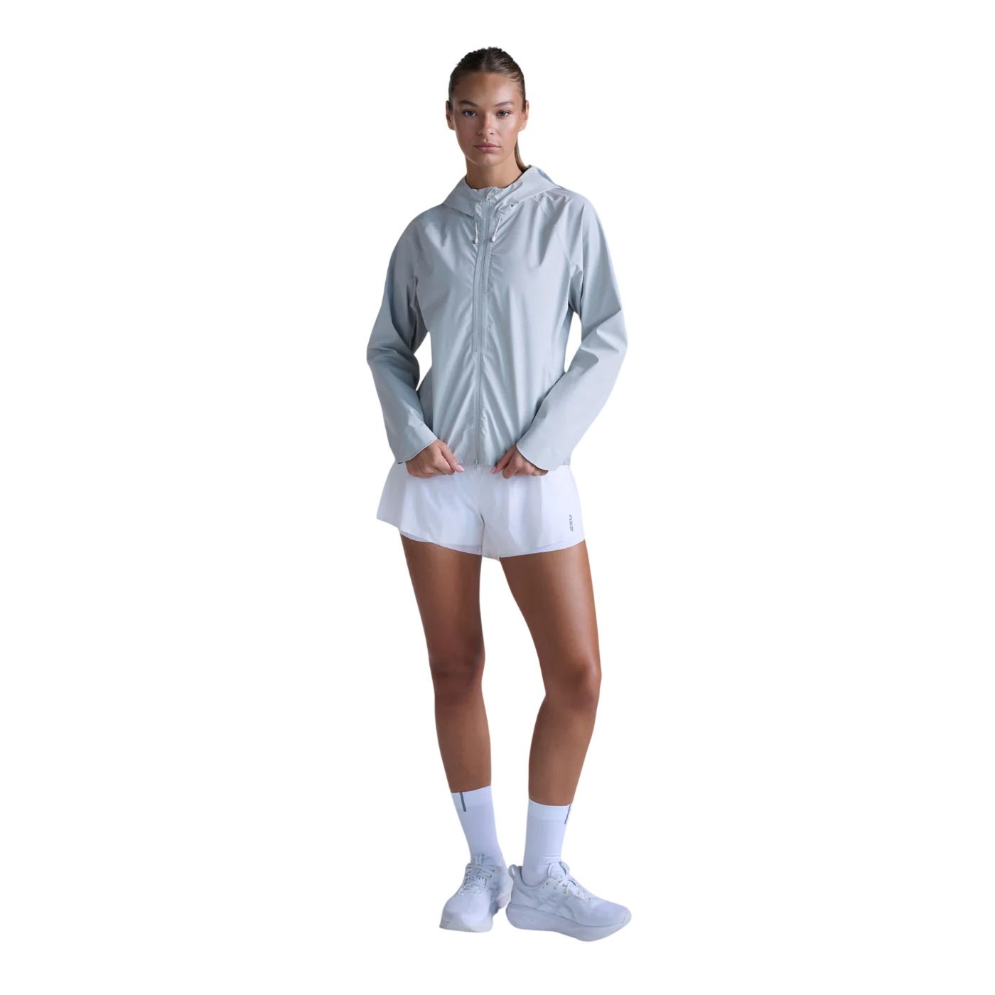 2XU Ignition Shield Womens Waterproof Jacket - Harbor Mist/Silver Reflective