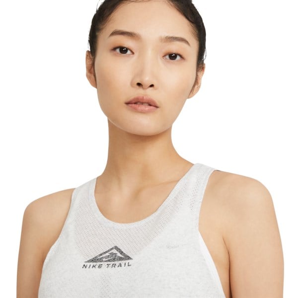 Nike City Sleek Womens Trail Running Tank Top - Light Smoke Grey Fog/Reflective Silver