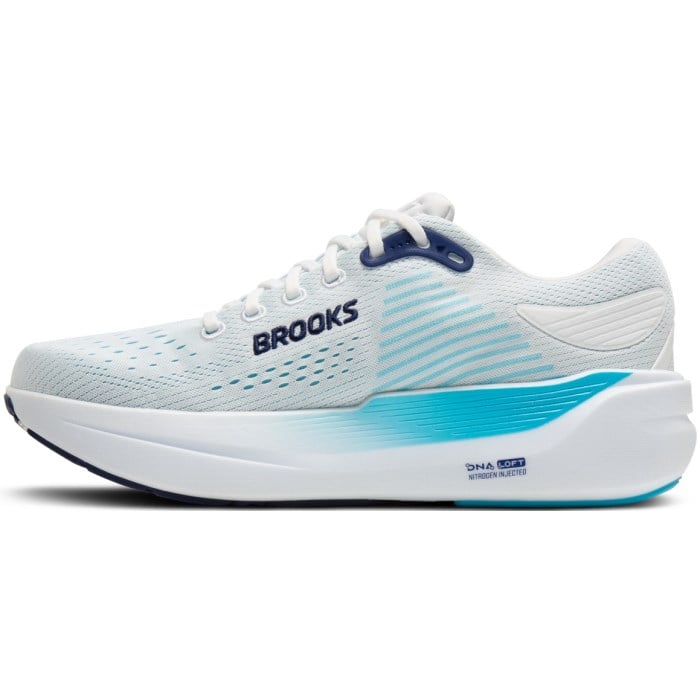 Brooks Ghost Max 3 - Mens Running Shoes - Bright White/Blue/Teal