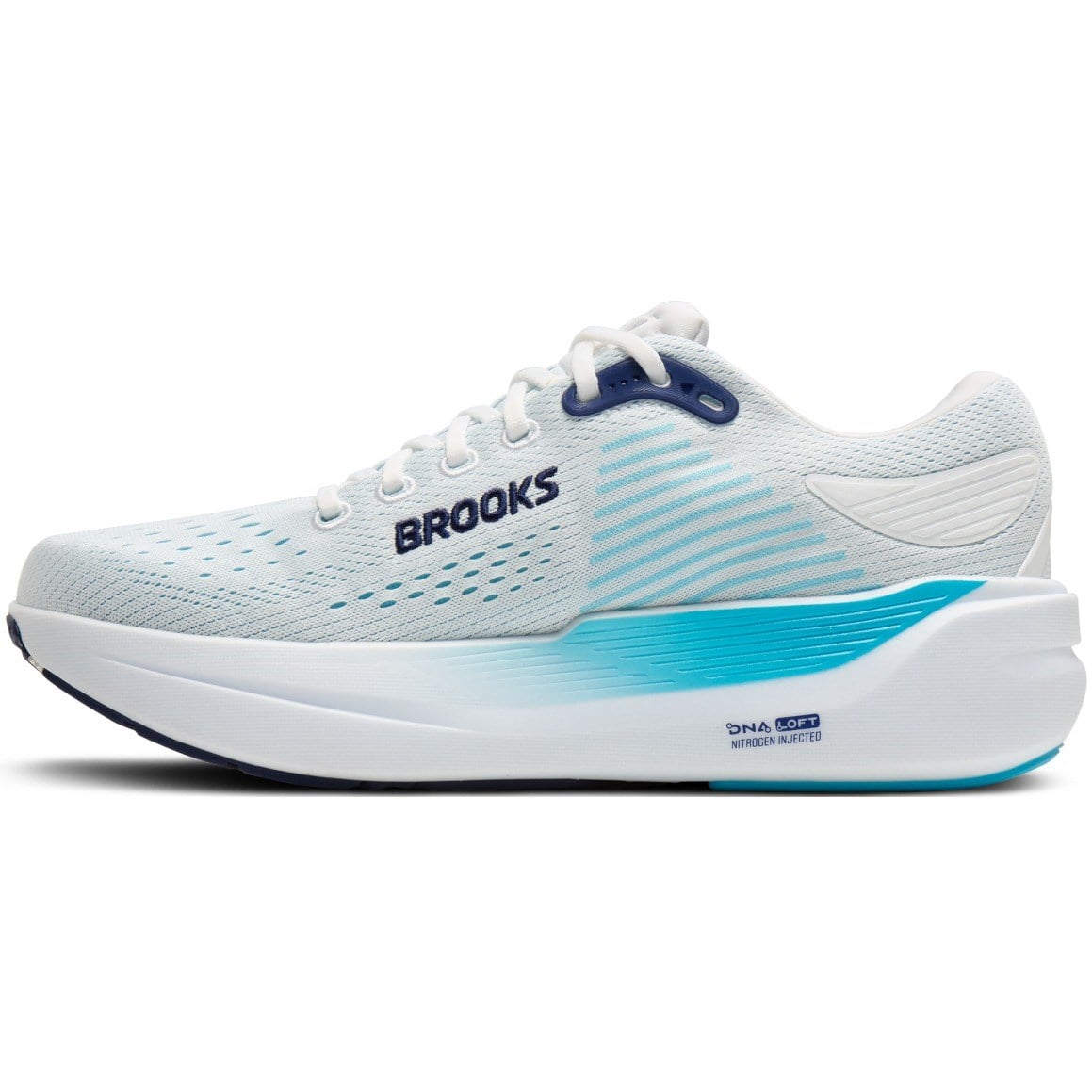 Brooks Ghost Max 3 - Mens Running Shoes - Bright White/Blue/Teal
