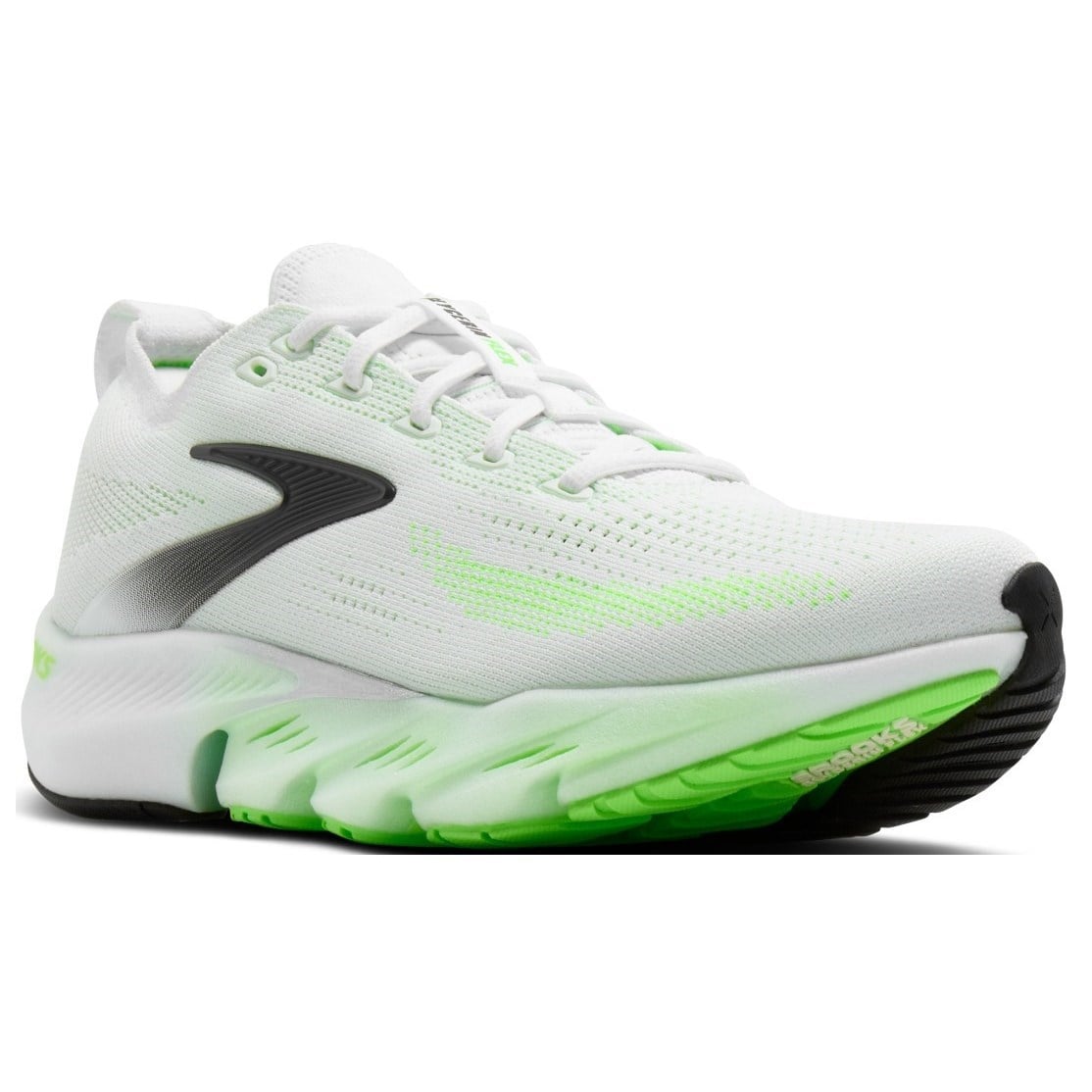 Brooks Glycerin Flex - Mens Running Shoes - White/Green Gecko/Phantom