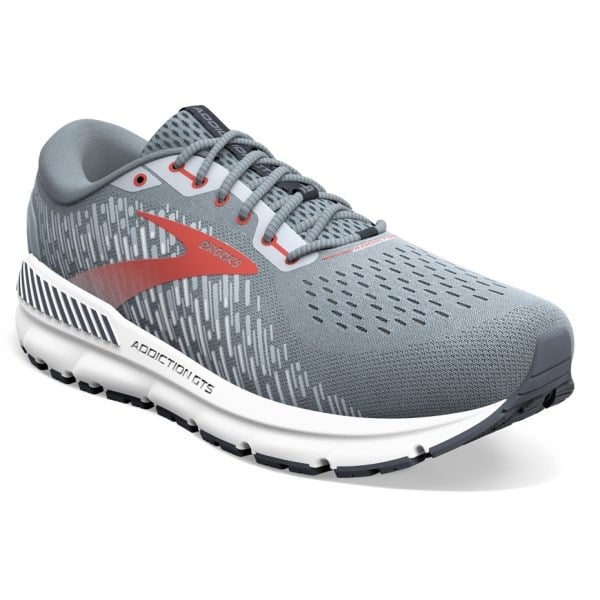 Brooks Addiction GTS 15 - Mens Running Shoes - Grey/Ebony/Chilli Oil