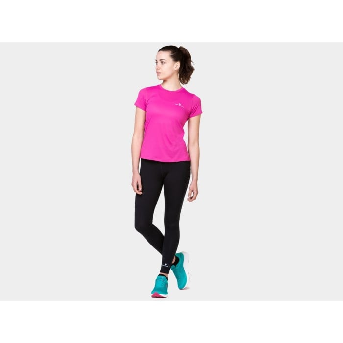 Ronhill Core Womens Short Sleeve Running T-Shirt - Razzmatazz/Bright White