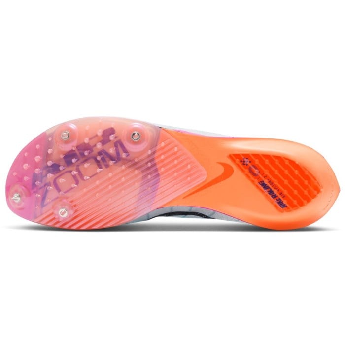 Nike Victory 2 - Unisex Mid Distance Track Spikes - White/Obsidian/Bright Crimson/Fire Pink