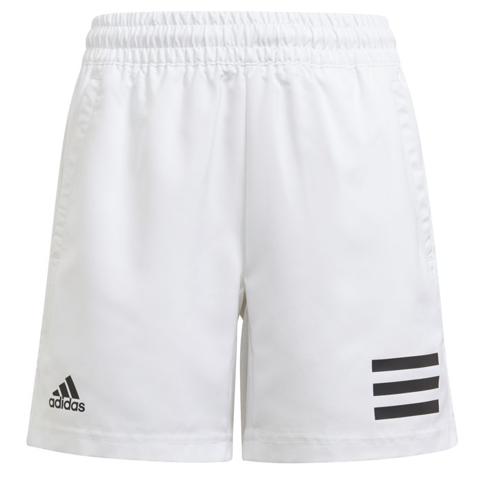 adidas Club 3-Stripes Kids Tennis Shorts - White/Black