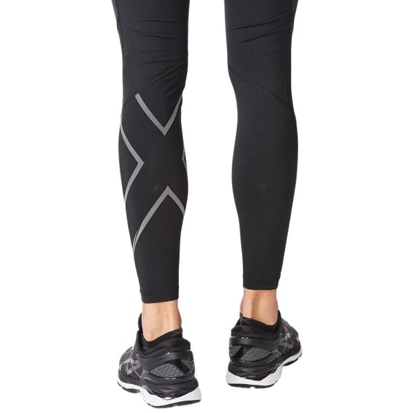 2XU Wind Defence Mens Compression Tights - Black/Black Reflective