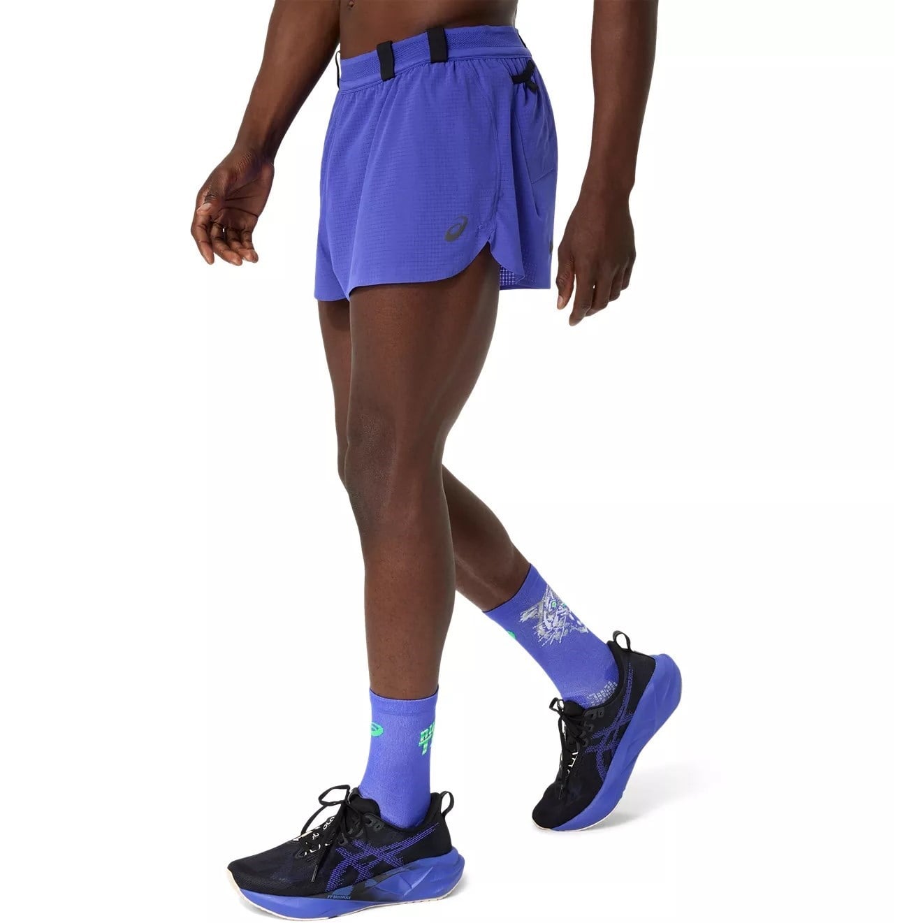 Asics MetaRun Mens Split Running Shorts - Cobalt Burst