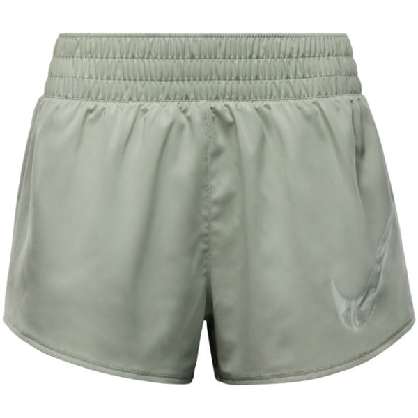 Nike Womens One Dri-Fit Mid Rise Breif Lined Graphic Shorts - Jade Horizon/Light Silver
