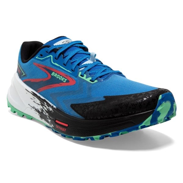 Brooks Catamount 3 - Mens Trail Running Shoes - Victoria Blue/Spring Bud