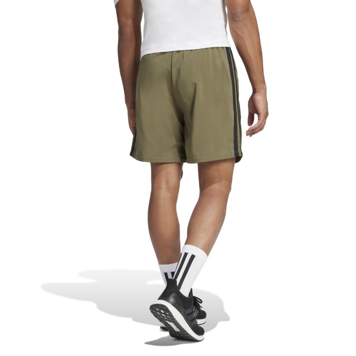 Adidas Essential 3-Stripes Chelsea Shorts - Olive Strata/Black