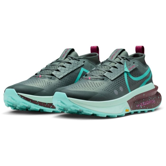 Nike ZoomX Zegama Trail 2 - Mens Trail Running Shoes - Clay Green/Bleached Turq/Mint Foam