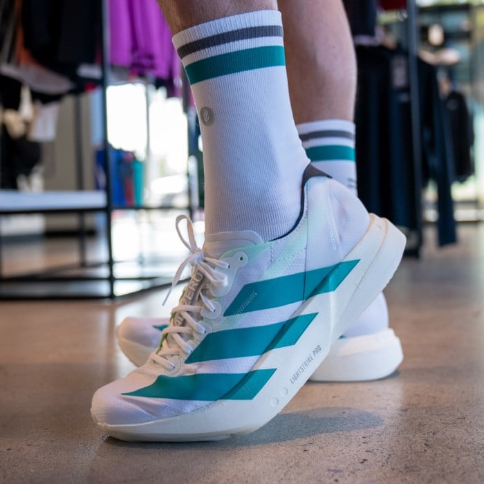 adidas Adizero Adios Pro 4 - Mens Racing Shoes - Cloud White/Pure Teal/Carbon
