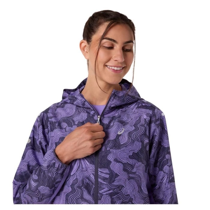 Asics FujiTrail Womens Packable Running Jacket - Amethyst