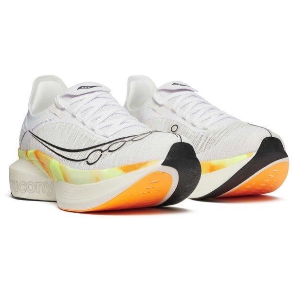 Saucony Endorphin Elite 2 - Unisex Racing Shoes - White/Peel