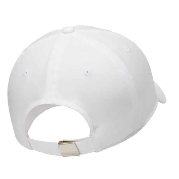 Nike Dri-Fit Club Unstructured Swoosh Running Cap - White/Metallic Silver