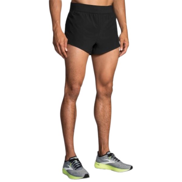 Brooks Sherpa 3 Inch Split Mens Running Shorts - Black