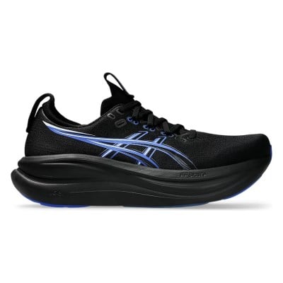 Asics Gel Nimbus 28 - Mens Running Shoes - Black/Neon Blue